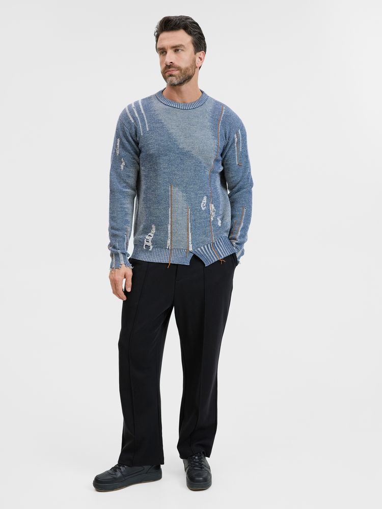 Джемпер Denim свободного силуэта на заказ, полушерсть, размер XL
