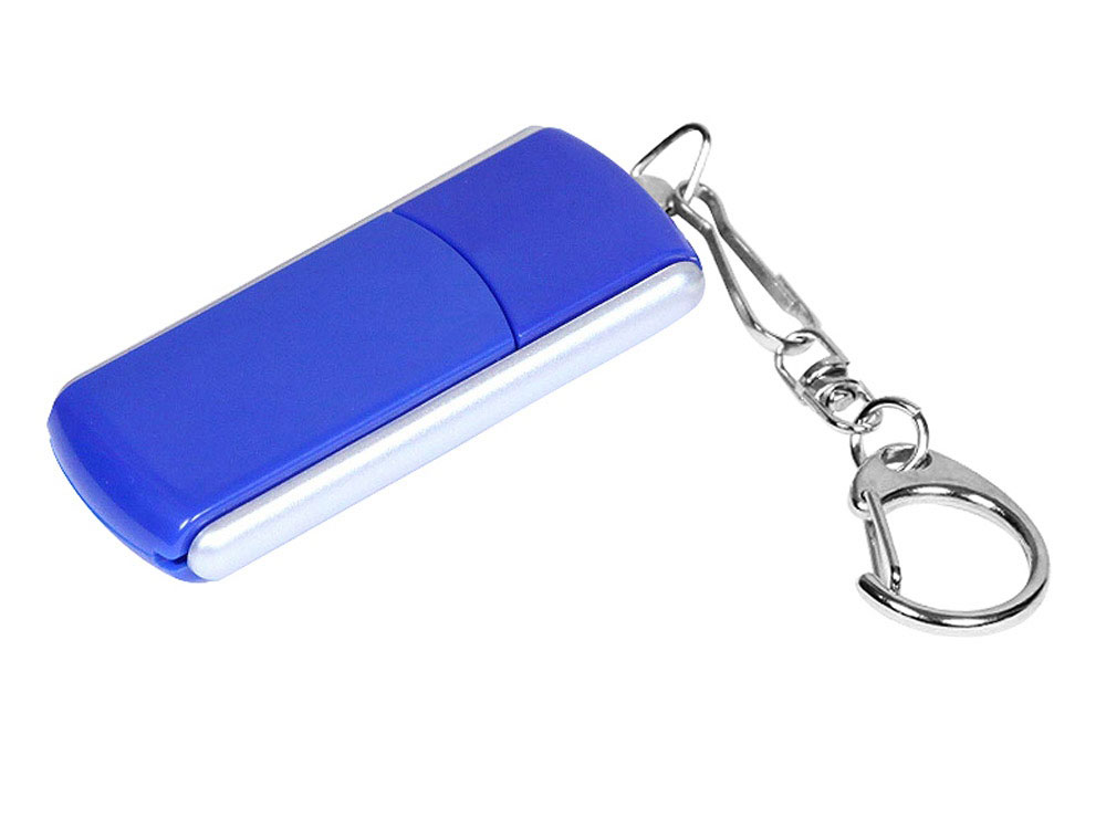 USB 2.0- флешка промо на 4 Гб с прямоугольной формы с выдвижным механизмом с логотипом  | Print Logo