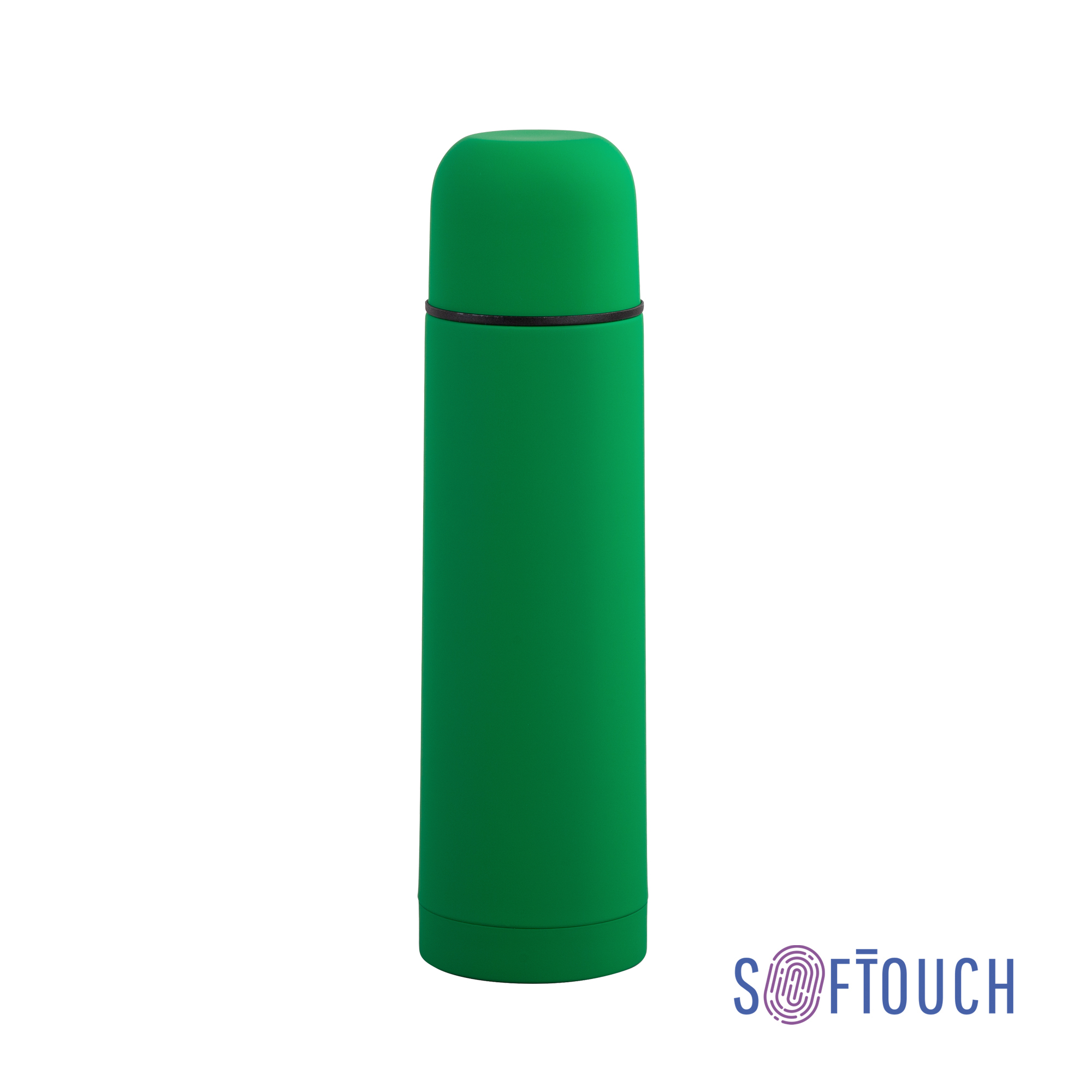 Термос "Крит" 500 мл, покрытие soft touch, бирюзовый