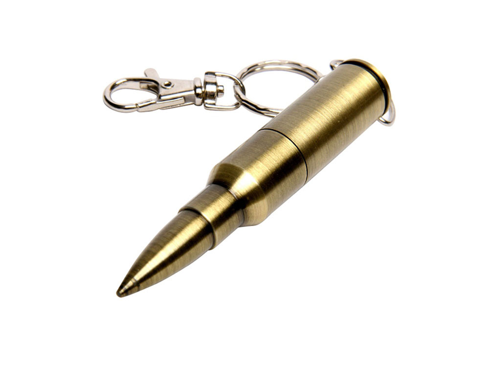USB 3.0- флешка на 64 Гб в виде патрона от АК-47 с логотипом  | Print Logo