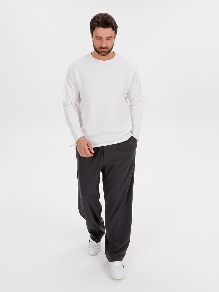 Лонгслив унисекс Siluetti Fuori, молочно-белый, размер L/XL