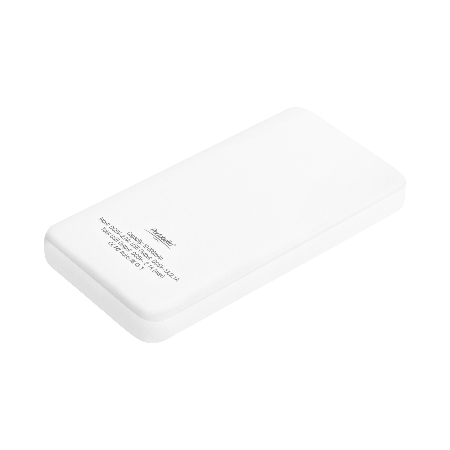 Внешний аккумулятор с подсветкой Skyline Plus 10000 mAh, белый фото на сайте Print Logo.