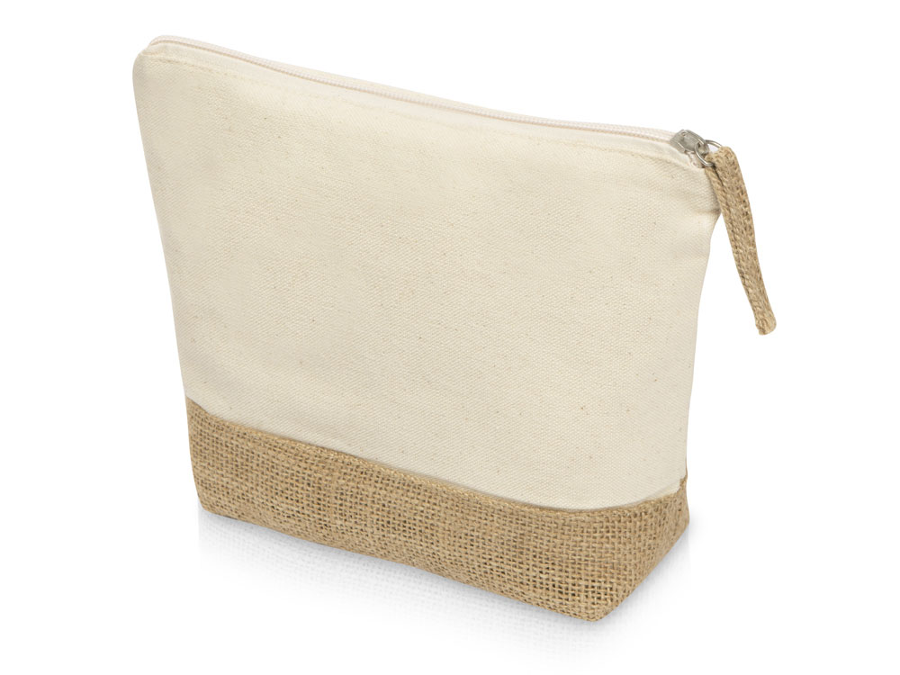 Косметичка Jute из хлопка и джута с логотипом  | Print Logo