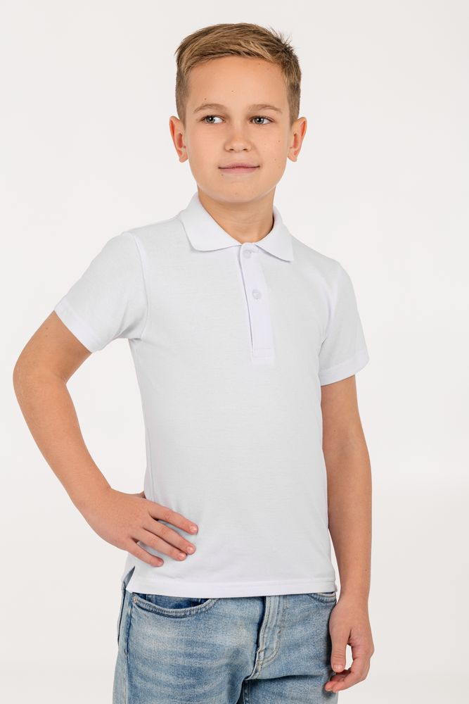 Рубашка поло детская Virma Kids, белая, 8 лет