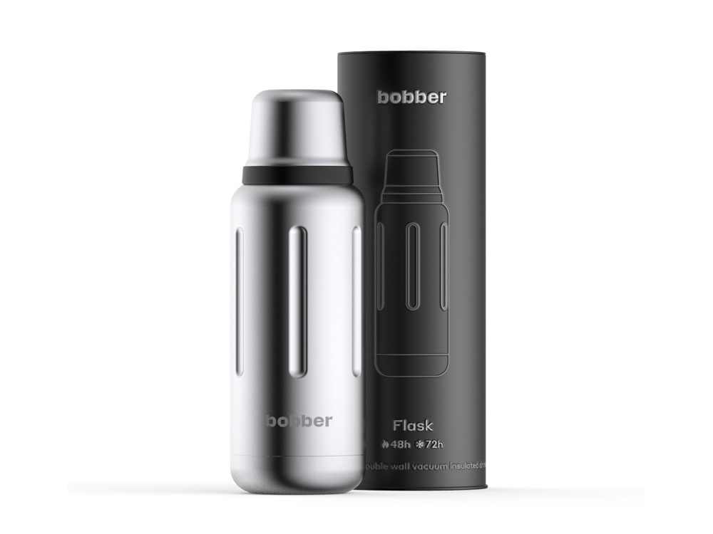 Вакуумный термос Flask, 1 л с логотипом bobber | Print Logo