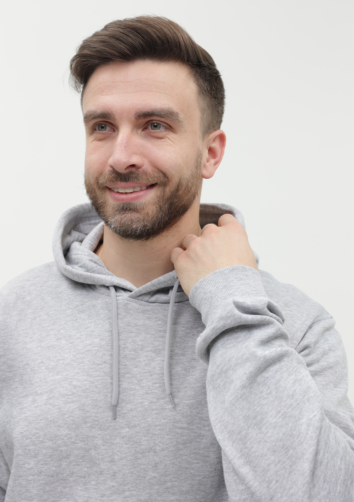 Худи унисекс STAN футер с начёсом 260, 20, Серый меланж,  (50/60)  (52/XL)