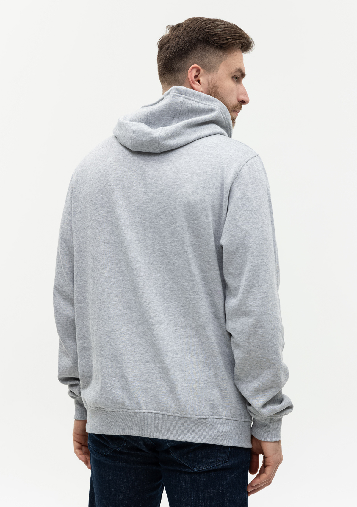 Худи унисекс STAN футер с начёсом 260, 20, Серый меланж,  (50/60)  (52/XL)