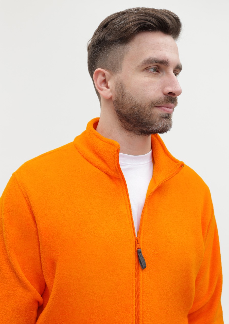 Толстовка унисекс STAN на молнии микрофлис 200, 21, Оранжевый,  (28/1)  (52/XL)