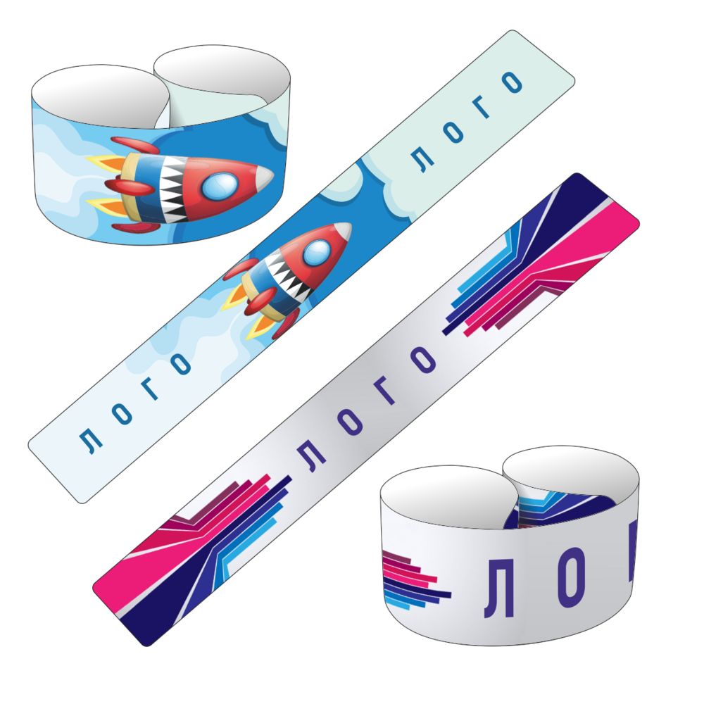 Браслет Slap с печатью на заказ с логотипом  | Print Logo