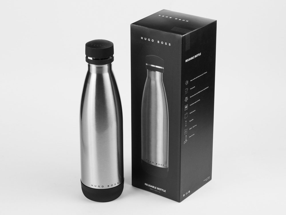 Термобутылка с вакуумной изоляцией Matrix Silver, Hugo Boss (Р)
