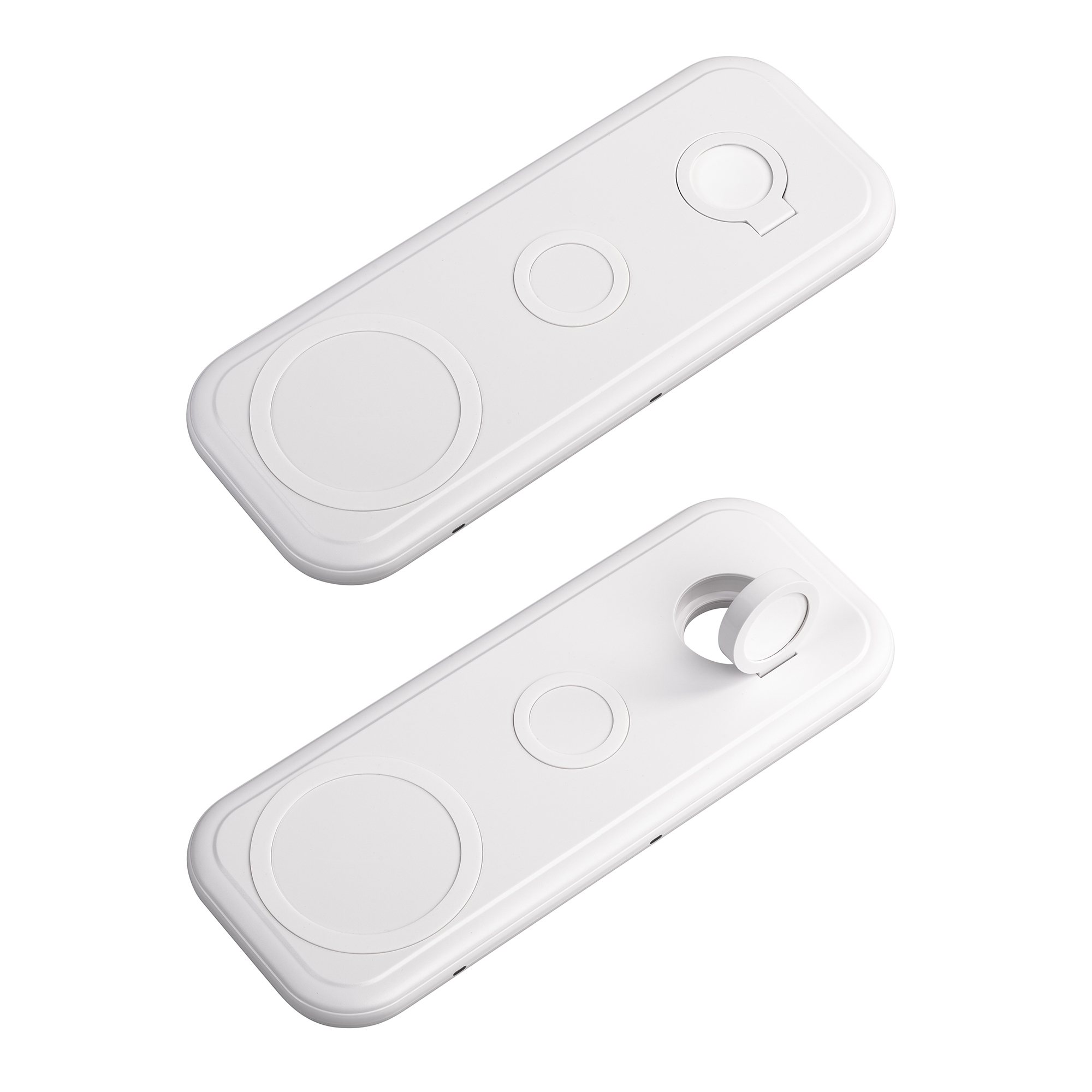 Настольная беспроводная (15W) зарядная станция "Snow Board" для смартфона, часов и наушников фото на сайте Print Logo.