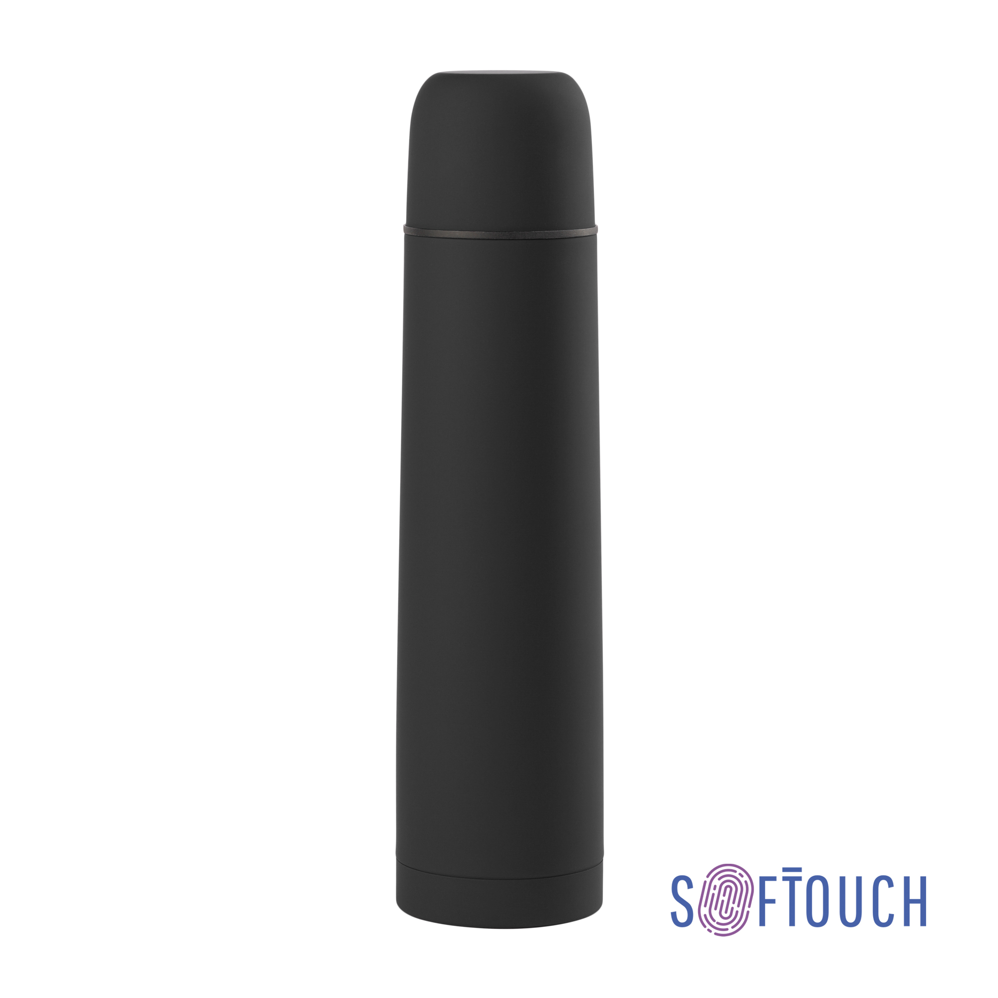 Термос "Родос" 1000 мл, покрытие soft touch, серый