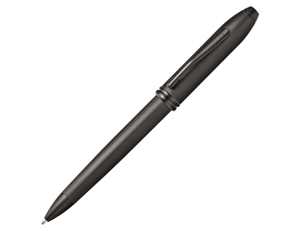 Ручка шариковая Townsend Black Micro Knurl с логотипом Cross | Print Logo