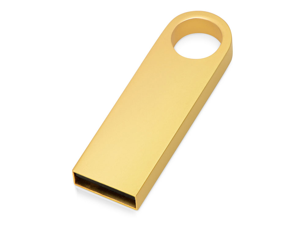 USB 2.0- флешка на 8 Гб с мини чипом, компактный дизайн с круглым отверстием с логотипом  | Print Logo