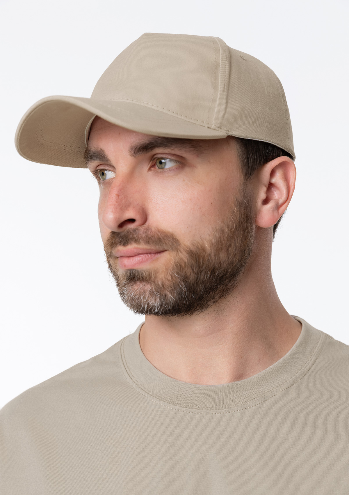 Бейсболка STAN 5 клиньев хлопок 260, 12, Бежевый,  (54/1)  (56-58/ONE SIZE)