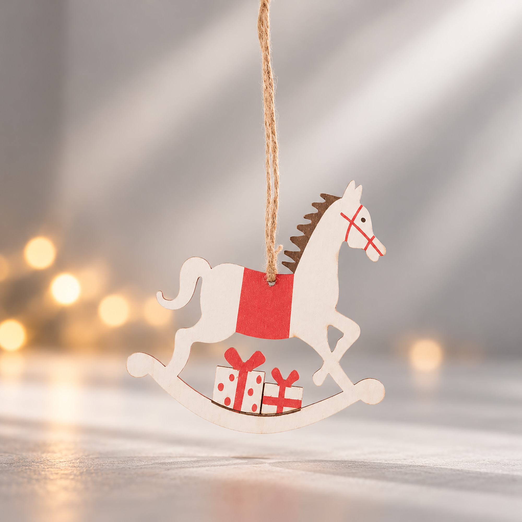 Деревянная подвеска на елку Poni с логотипом  | Print Logo