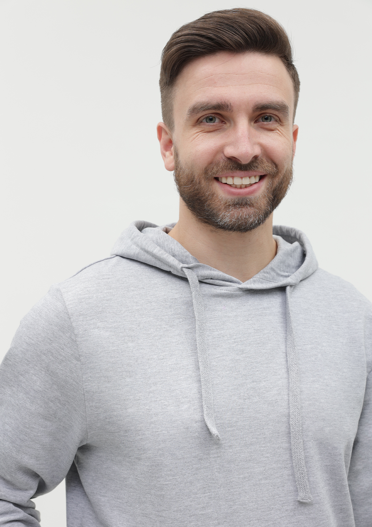 Худи унисекс STAN футер без начёса 260, 23, Серый меланж,  (50/60)  (42/XXS)