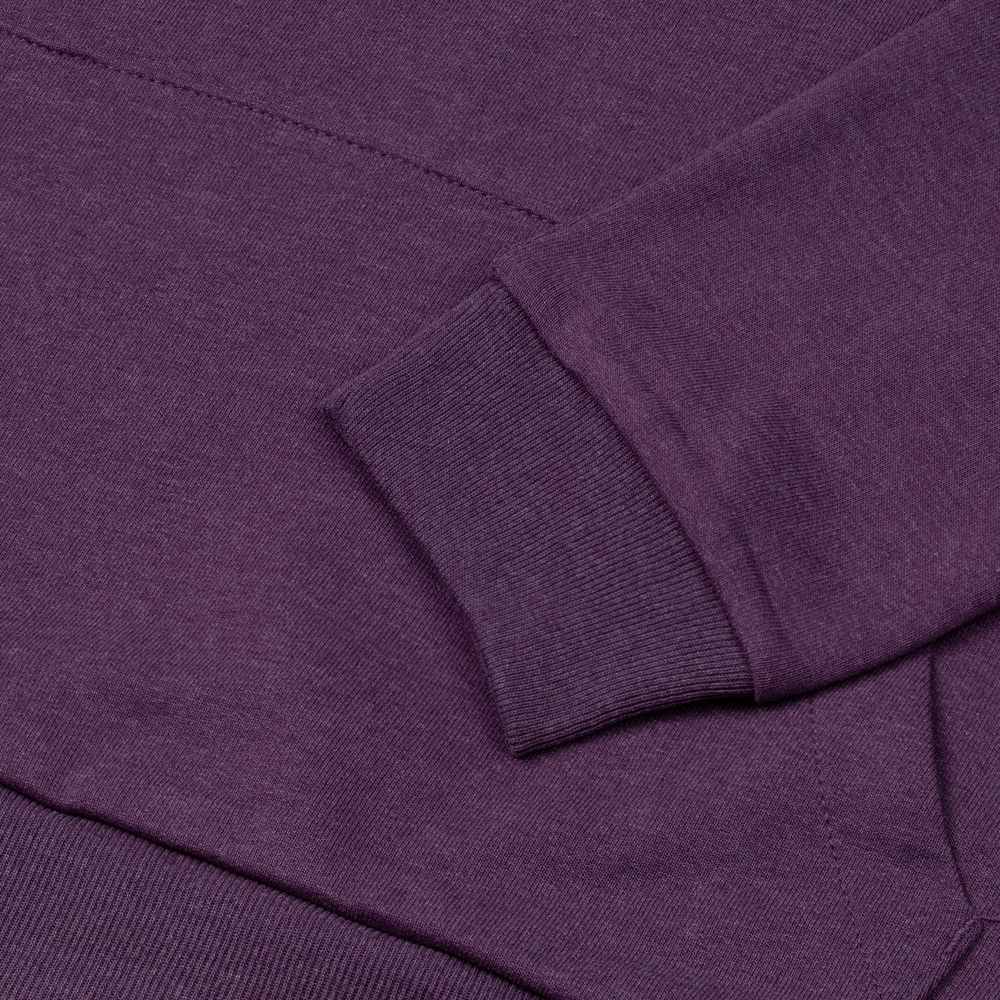 Толстовка с капюшоном унисекс Hoodie, фиолетовый меланж, размер XS