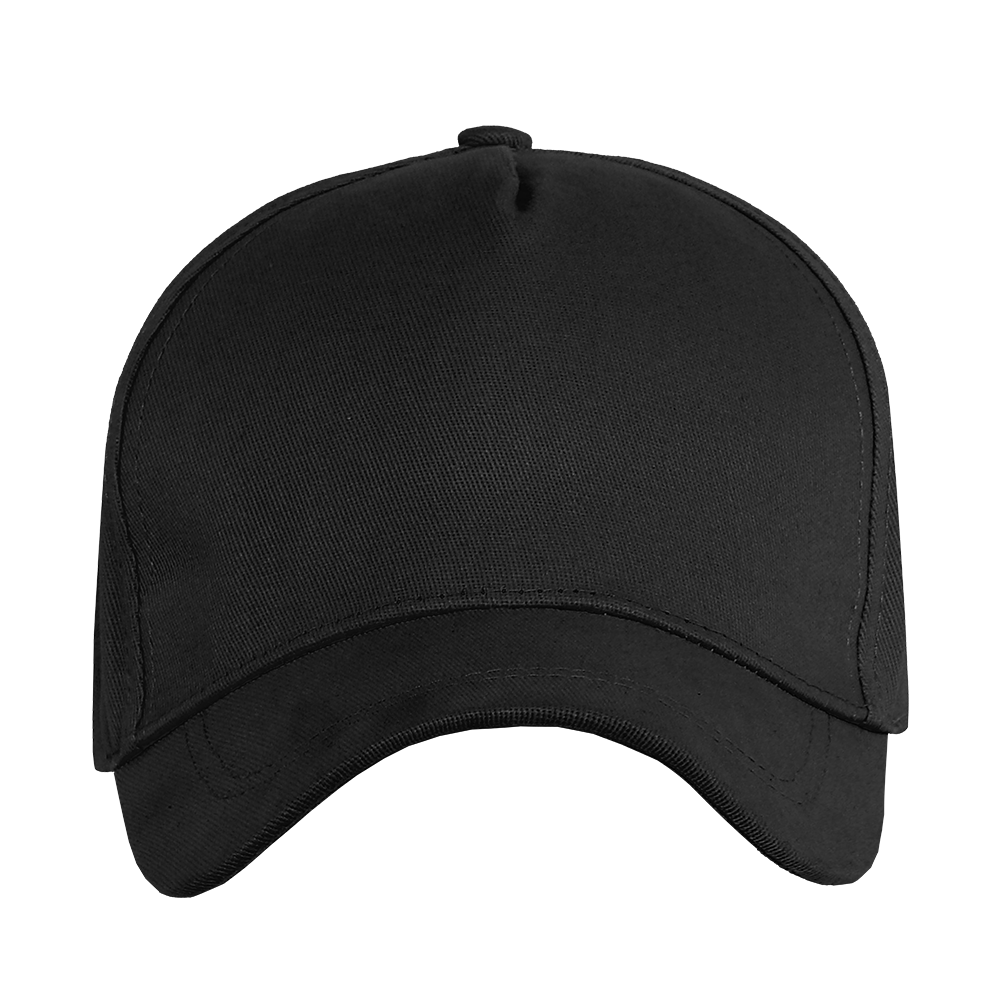 Бейсболка STAN 5 клиньев хлопок 260, 12, Чёрный,  (20)  (56-58/ONE SIZE)