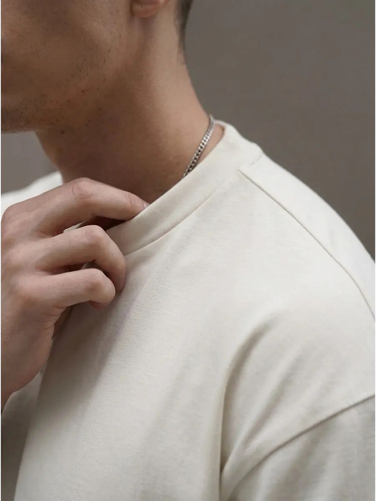 Футболка Oversize Premium 210, молочно-белая, размер XXL