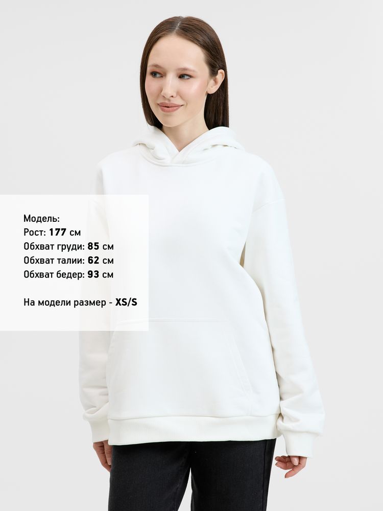 Худи унисекс оверсайз Songo, молочно-белое, размер 3XL/4XL