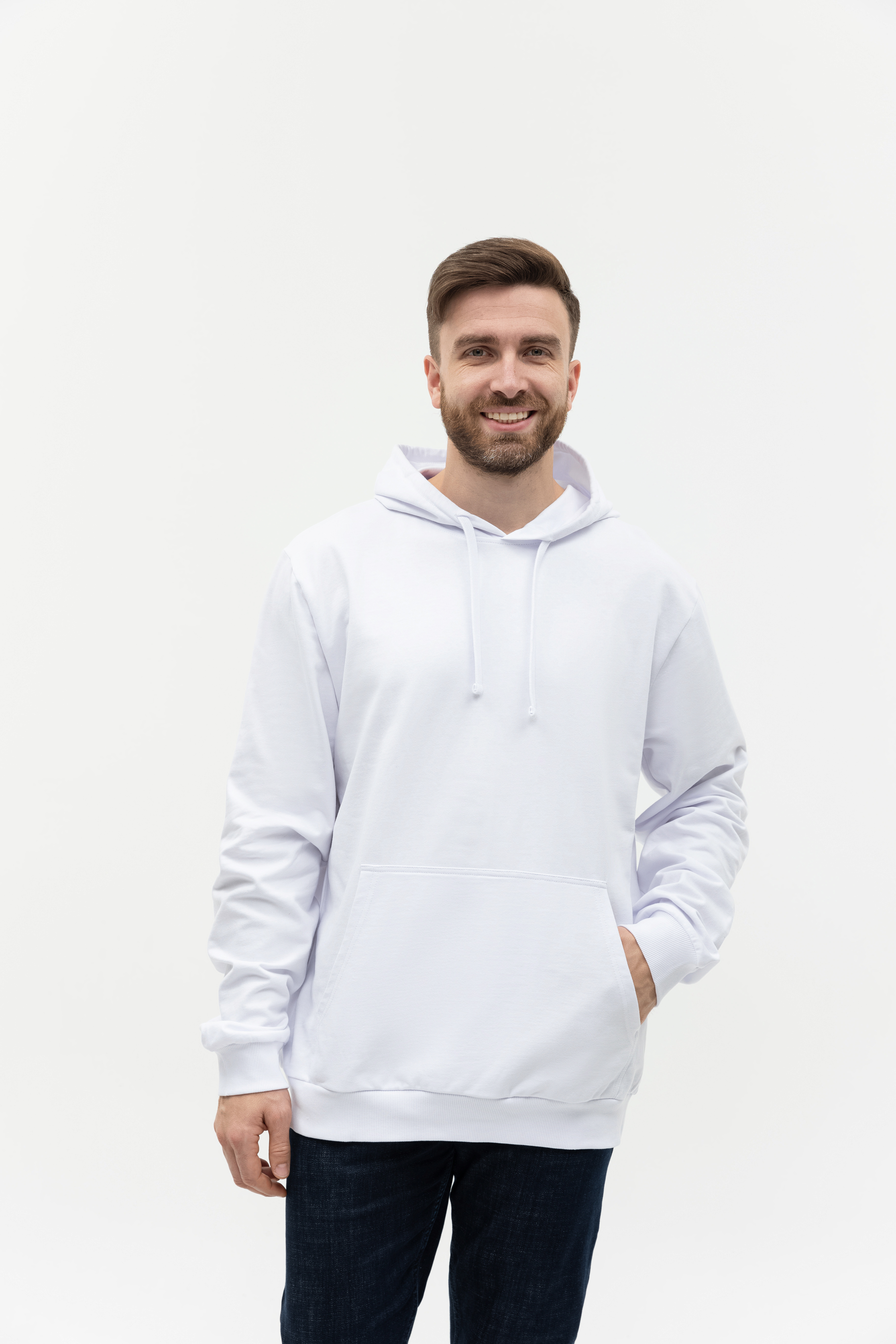 Худи унисекс STAN футер без начёса 260, 23, Белый,  (10/1)  (46/S)
