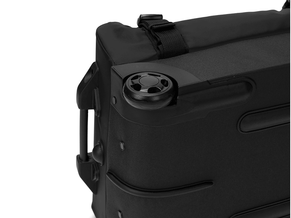 Сумка на колесах TORBER РИТМ, черный, полиэстер 900D с PU покрытием, 47 х 34 х 21,5 см, 32 л