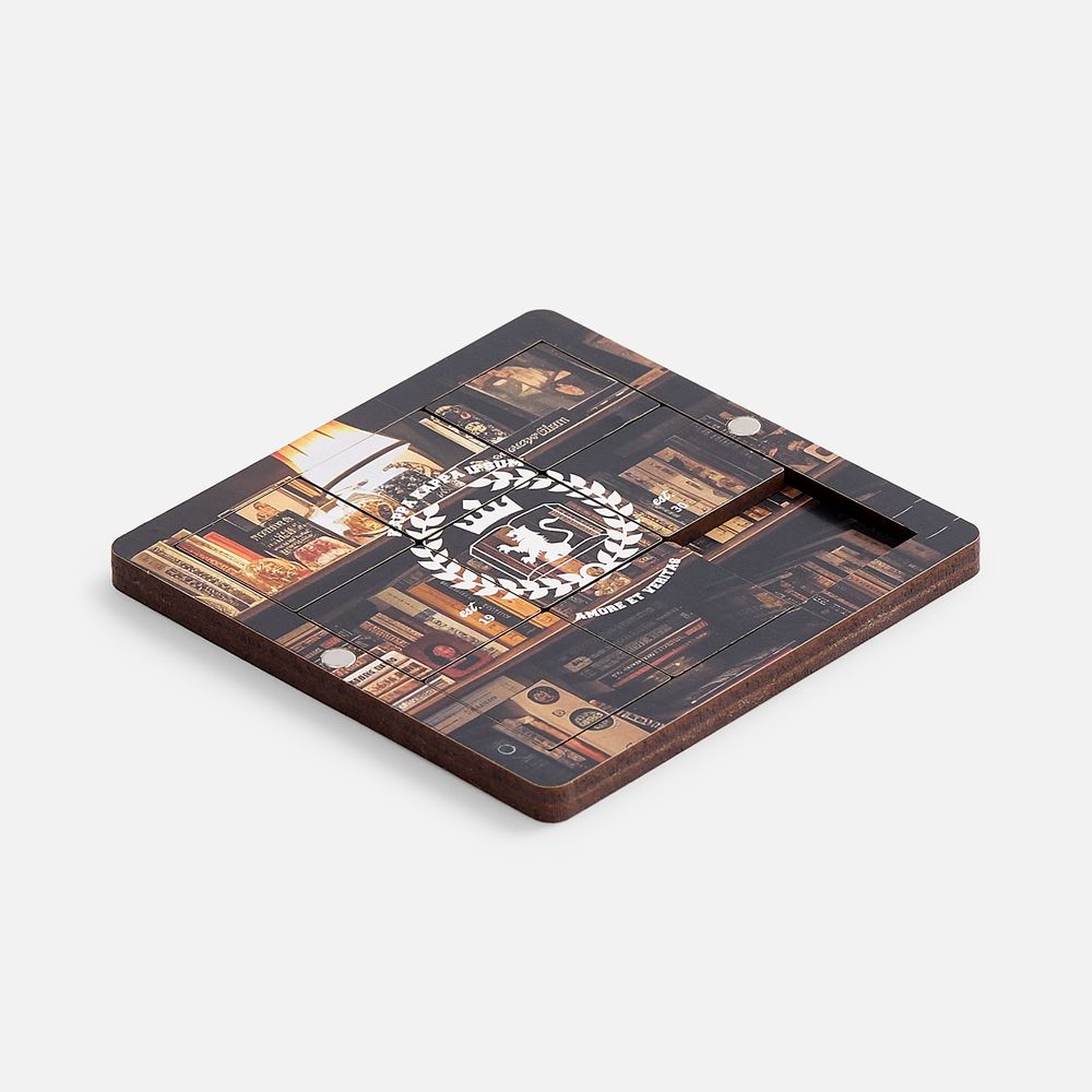 Головоломка-пятнашки с крышкой PuzzleBox на заказ с логотипом  | Print Logo