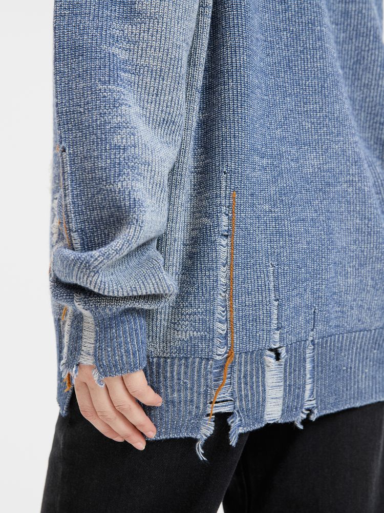 Джемпер Denim свободного силуэта на заказ, полушерсть, размер XL