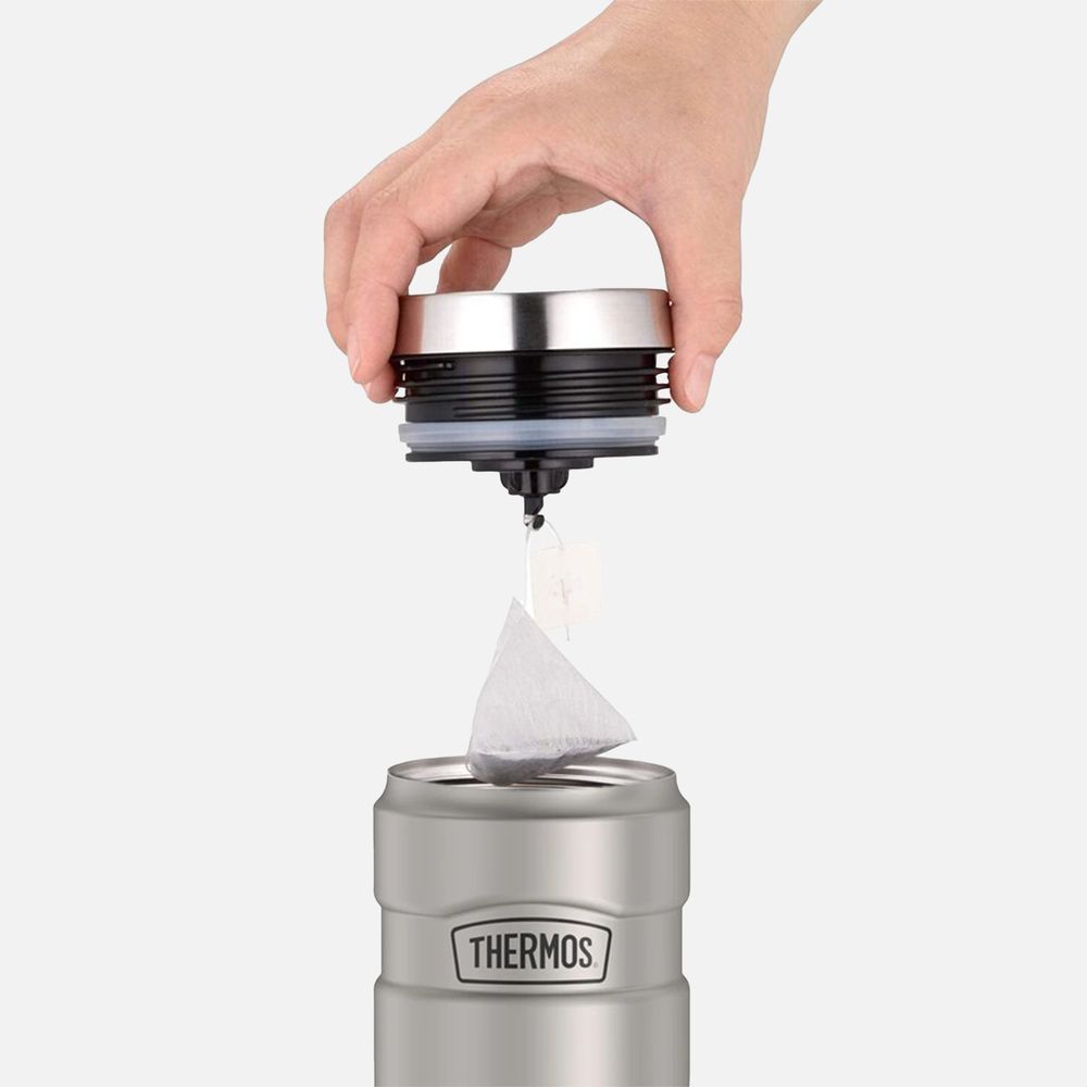 Термокружка King 470 — пример нанесения логотипа (THERMOS) | Print Logo