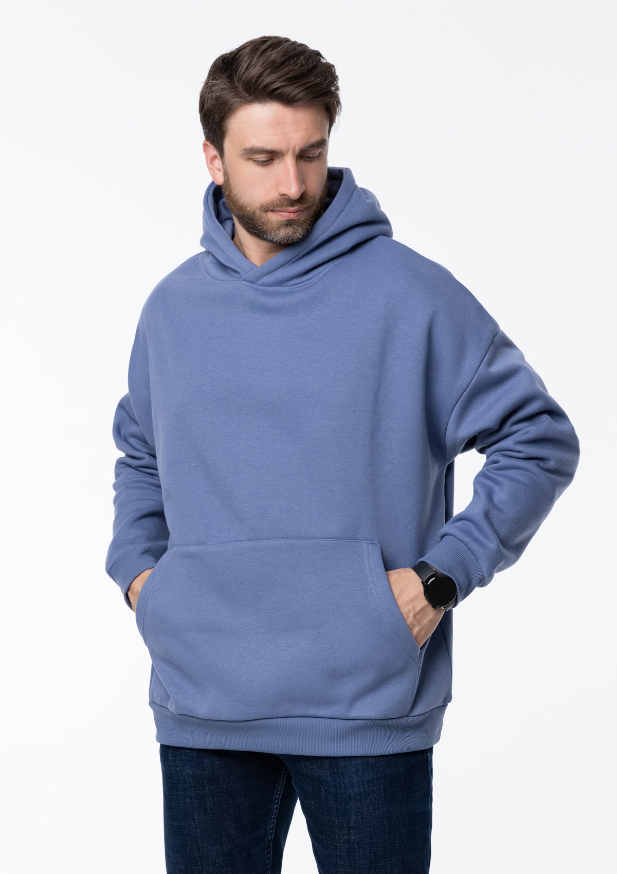 Худи унисекс STAN оверсайз интерсофт 320, 69, Серо-фиолетовый,  (74)  (44/XS)