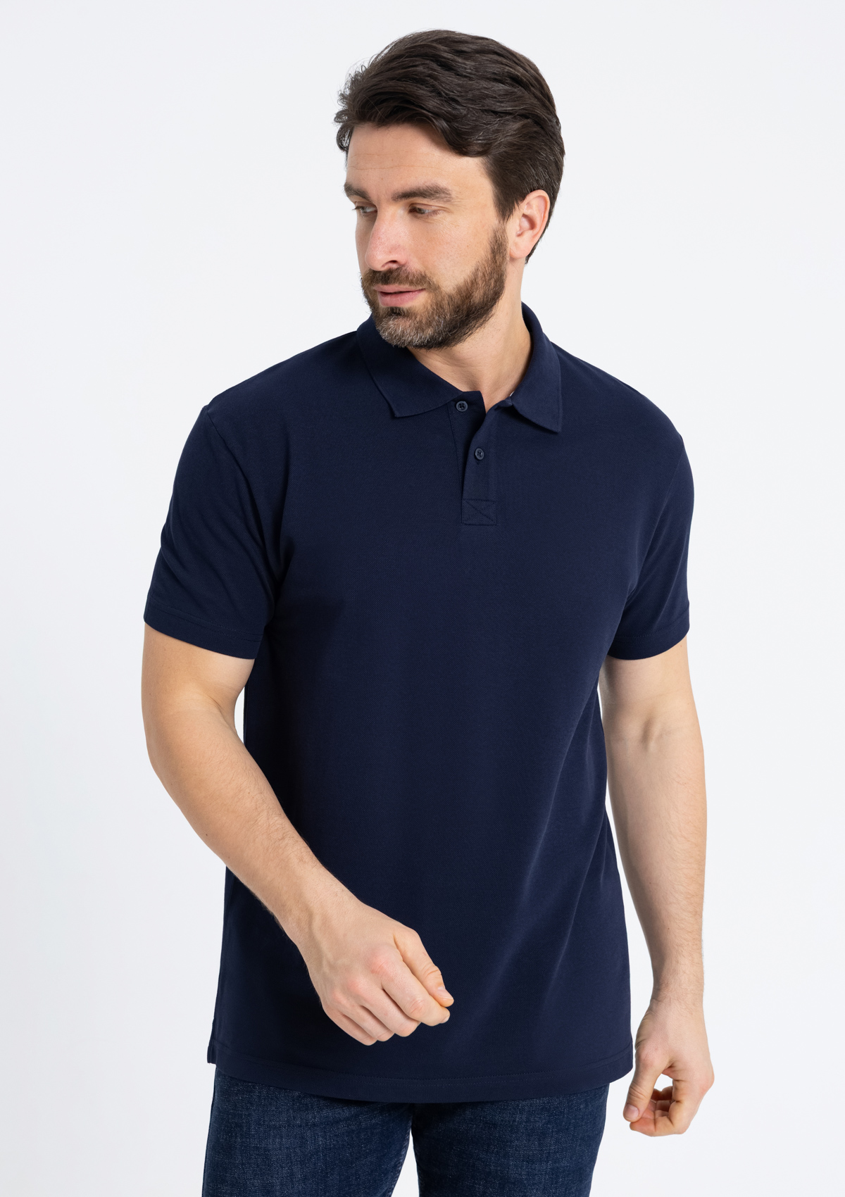 Рубашка поло унисекс STAN хлопок 185, 04U, Тёмно-синий,  (46)  (52/XL)