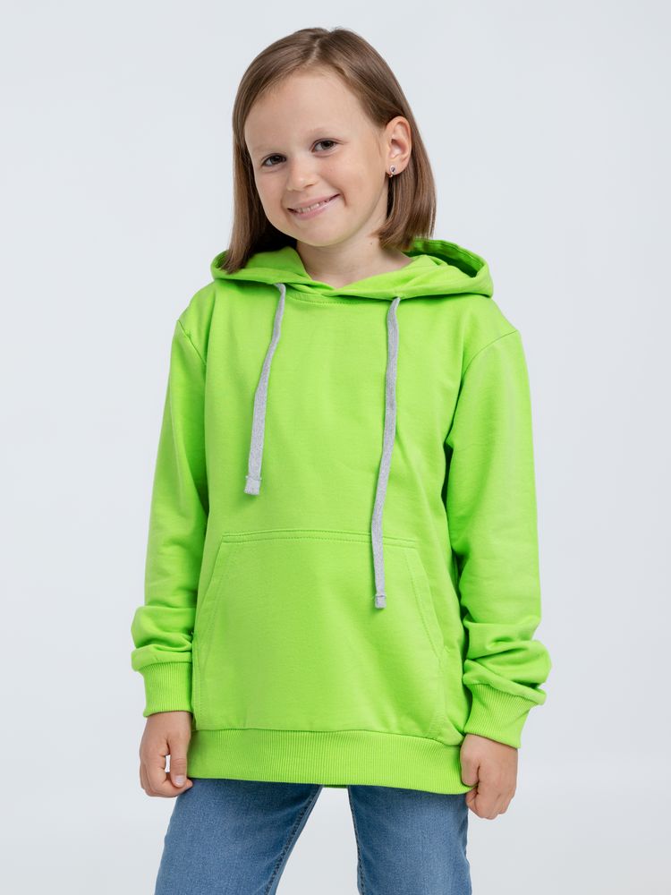 Толстовка с капюшоном детская Kirenga Kids, зеленое яблоко, 6 лет