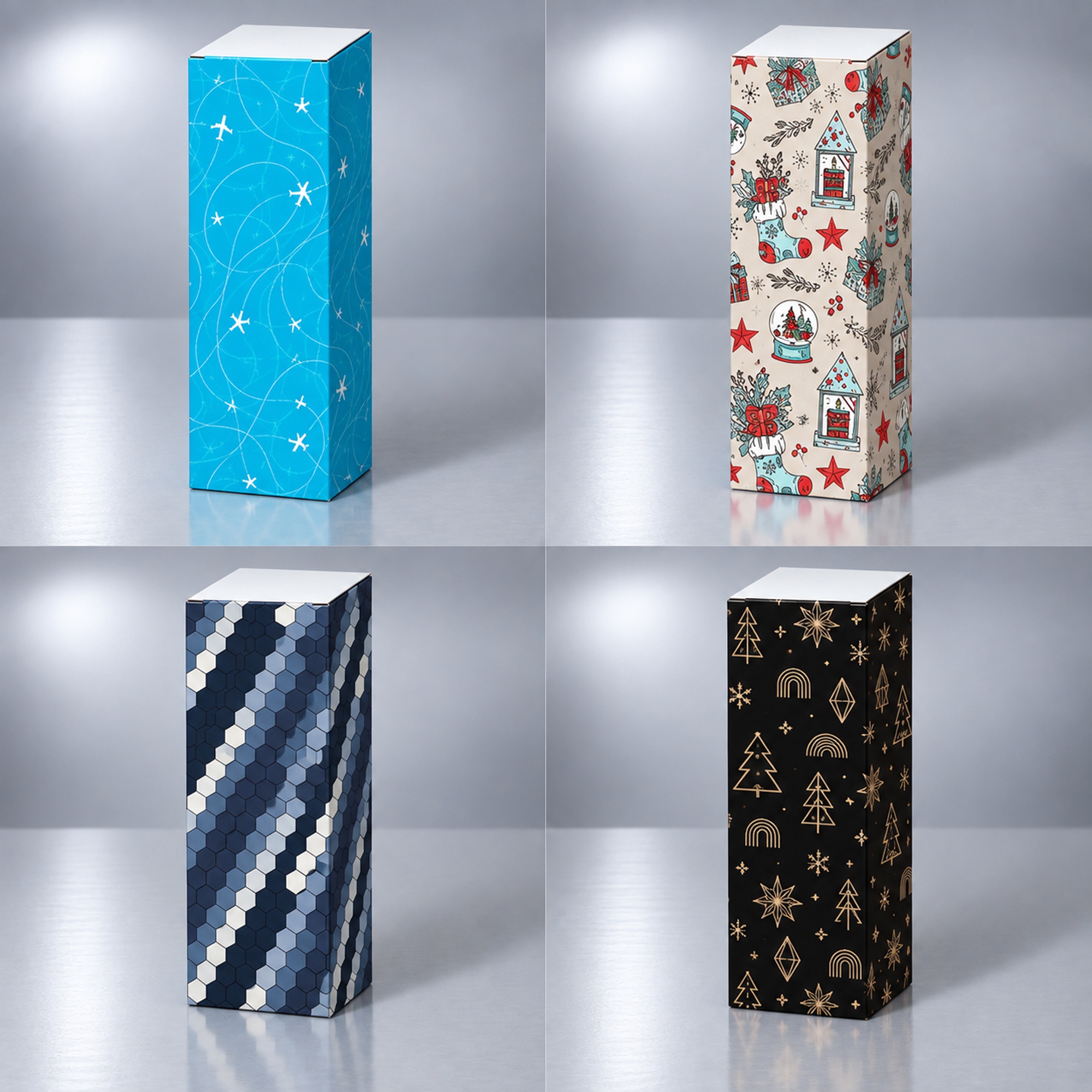 Коробка с полноцветной запечаткой Флап, 60х60х160 мм с логотипом  | Print Logo