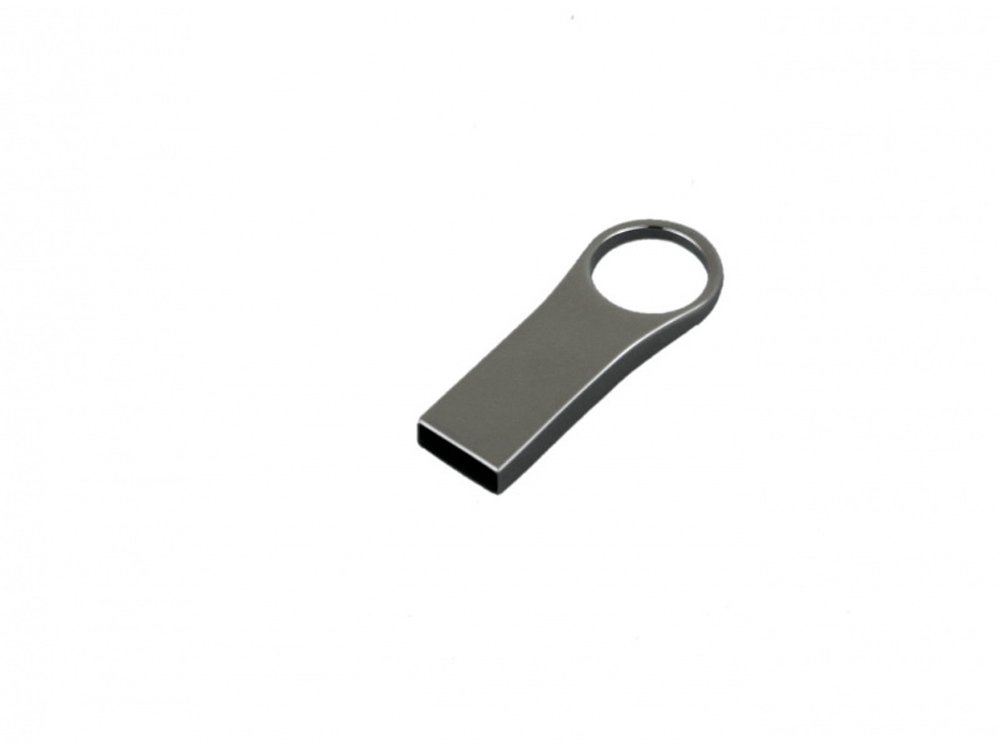 USB 2.0- флешка на 16 Гб с мини чипом, компактный дизайн с большим круглым отверстием с логотипом  | Print Logo
