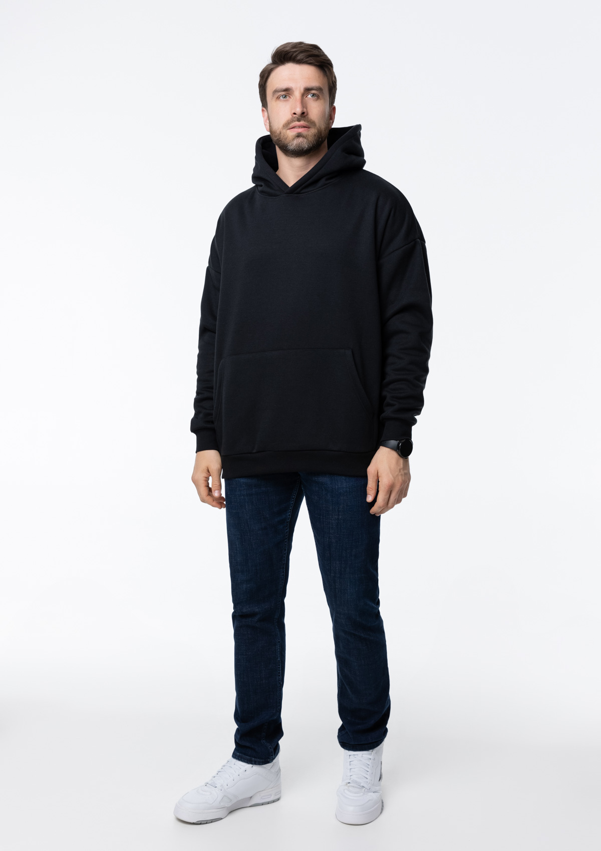 Худи унисекс STAN оверсайз интерсофт 320, 69, Чёрный,  (20)  (54/XXL)