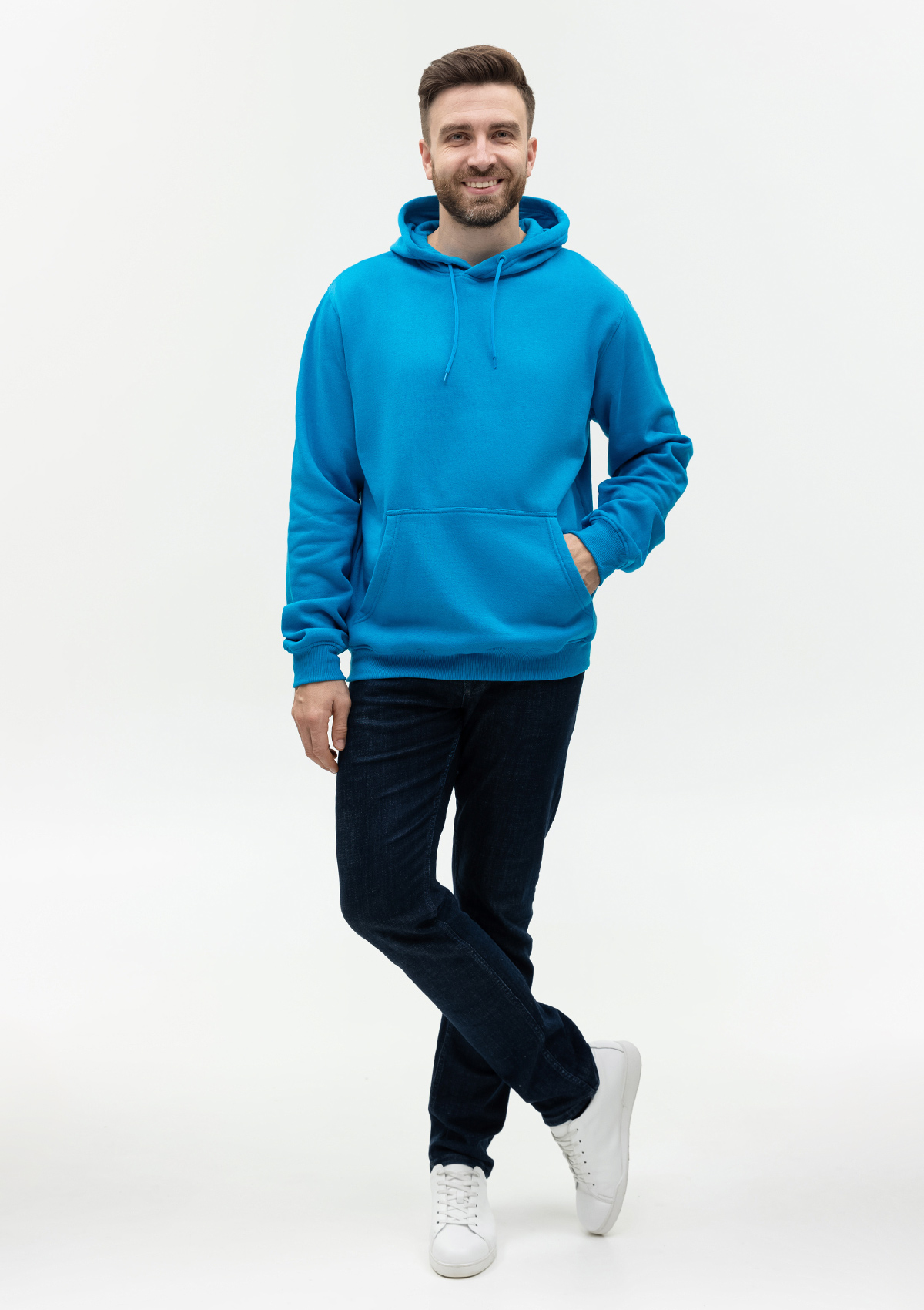 Худи унисекс STAN футер с начёсом 260, 20, Лазурный,  (40/1)  (54/XXL)