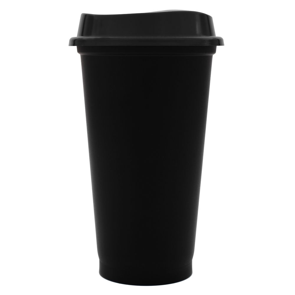 Стакан с крышкой Color Cap Black с логотипом  | Print Logo
