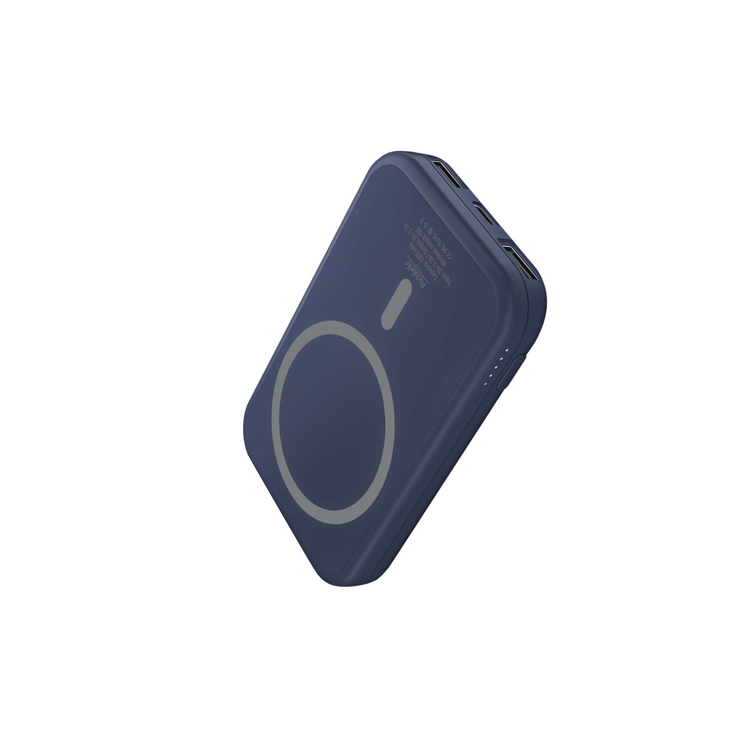 Внешний аккумулятор с беспроводной зарядкой Ultima Wireless Magnetic 5000 mAh, белый фото на сайте Print Logo.