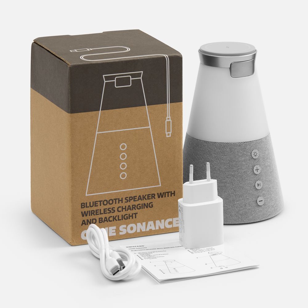 Bluetooth-колонка с беспроводной зарядкой и подсветкой Cone Sonance