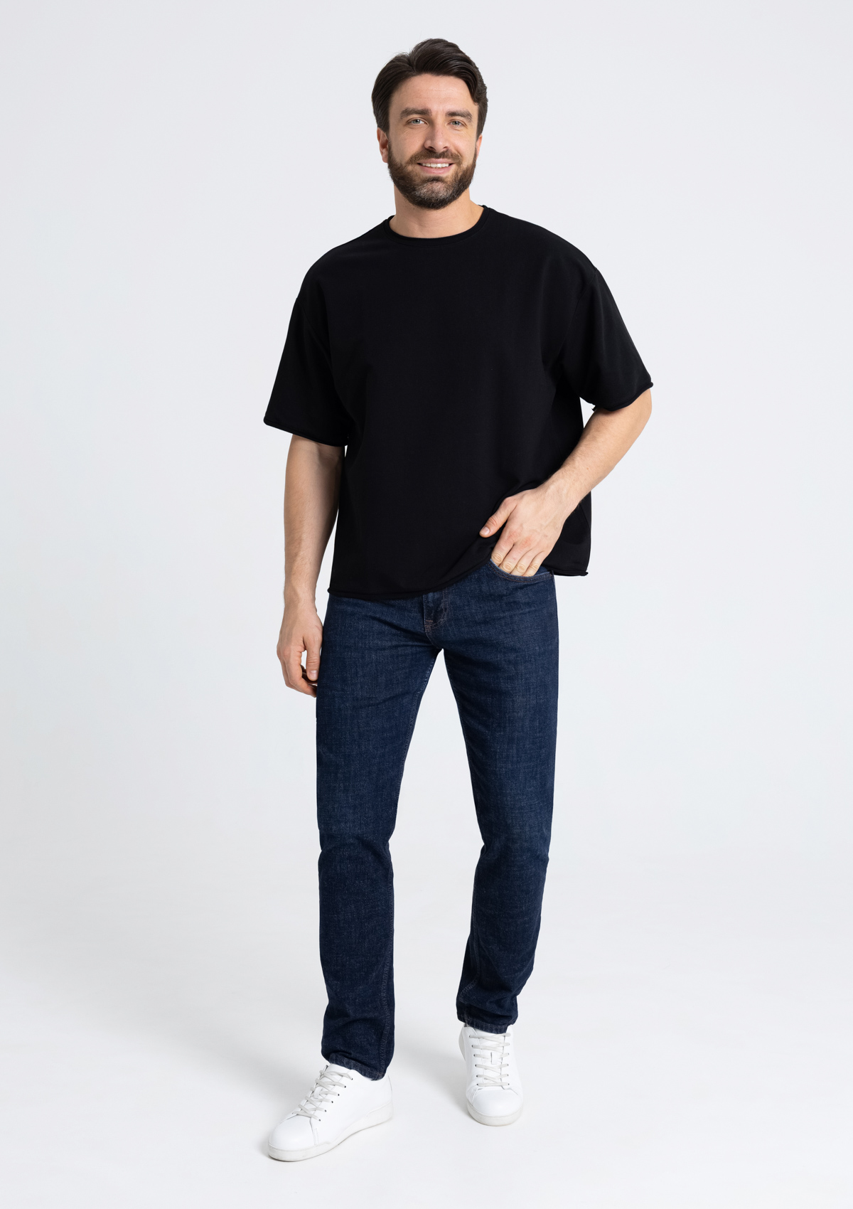 Футболка унисекс оверсайз STAN хлопок/спандекс 260, 41, Чёрный,  (20)  (54/XXL)