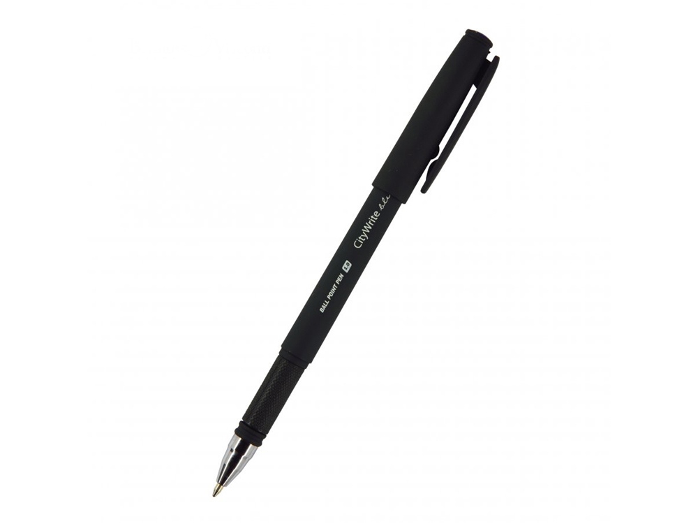 Ручка пластиковая шариковая CityWrite Black с логотипом Bruno Visconti | Print Logo