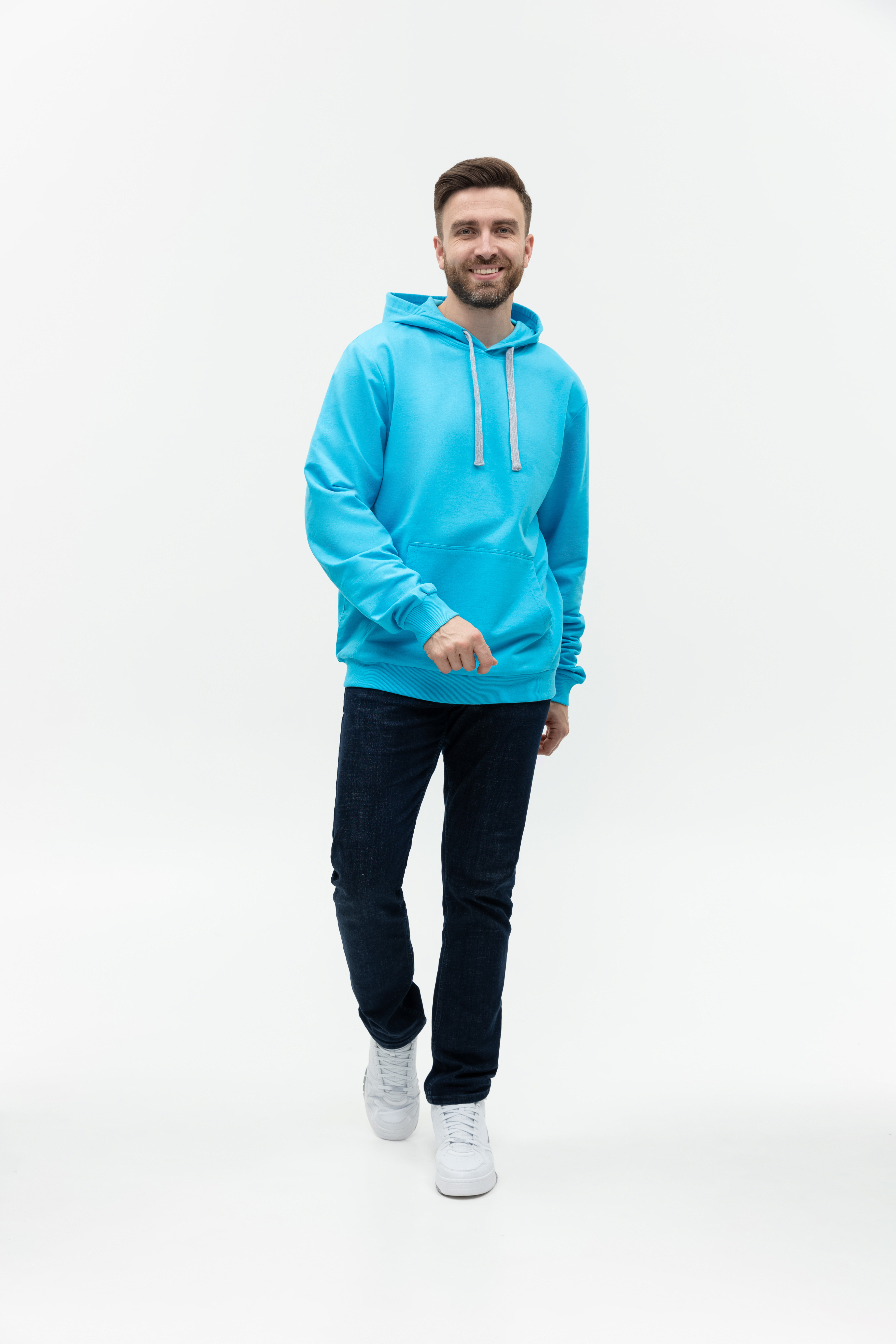 Худи унисекс STAN футер без начёса 260, 23, Бирюзовый,  (32)  (44/XS)