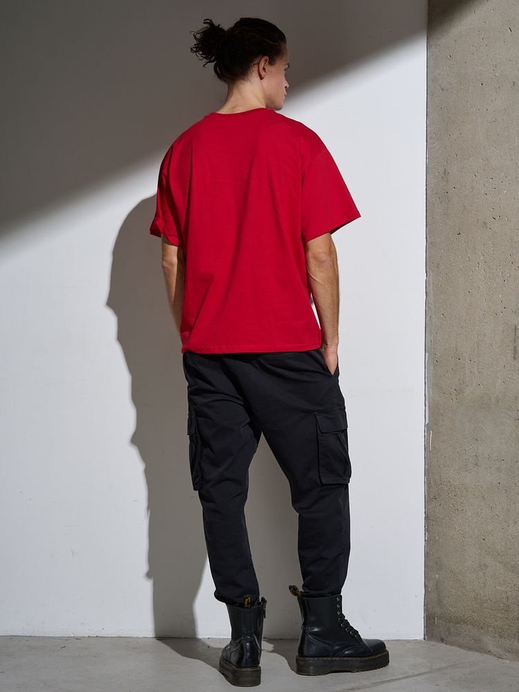 Футболка Oversize Premium, красная, размер XL