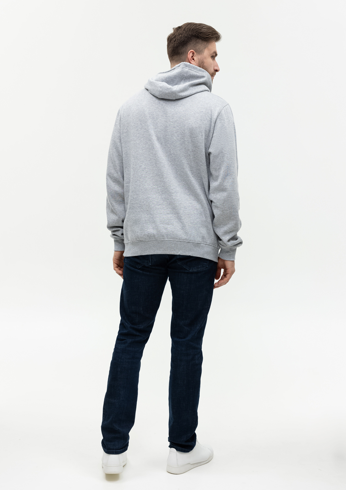 Худи унисекс STAN футер с начёсом 260, 20, Серый меланж,  (50/60)  (52/XL)