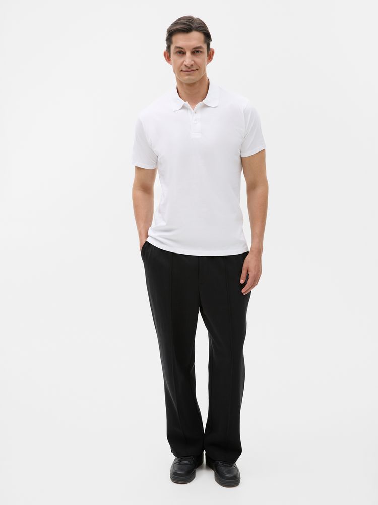Рубашка поло мужская Prescott men 170 белая, размер XXL