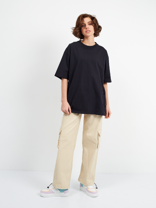 Футболка унисекс оверсайз STAN хлопок 240, 56, Чёрный,  (20)  (54/XXL)