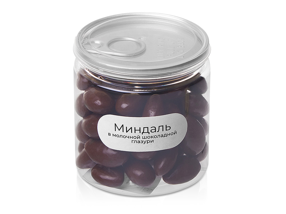 Миндаль в молочной шоколадной глазури Glazura, 140 гр с логотипом Eat&amp;Bite | Print Logo
