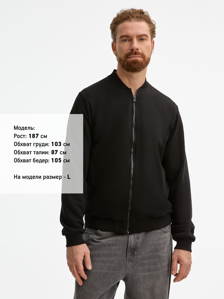 Бомбер унисекс Townie, черный, размер XL