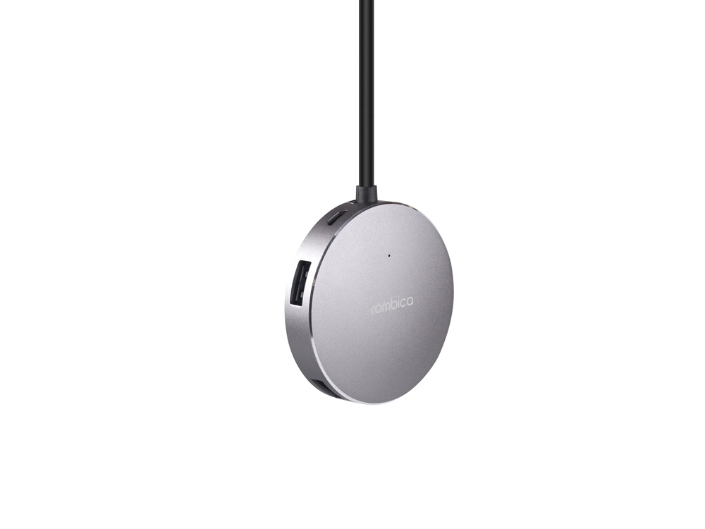Хаб USB Type-C Hub Metal с логотипом Rombica | Print Logo